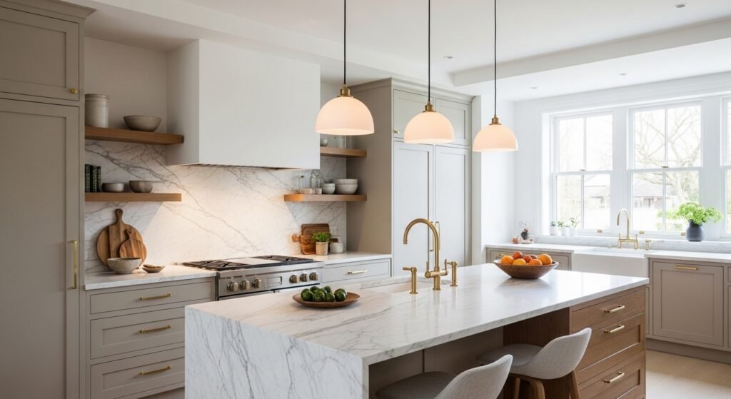Modern kitchen with stylish cabinets and smart layout.