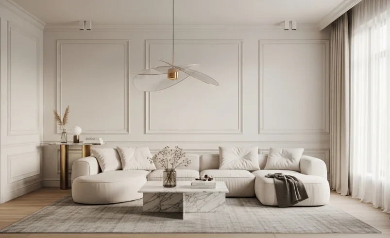 20 White Living Room with Modern Design and Minimal Aesthetic