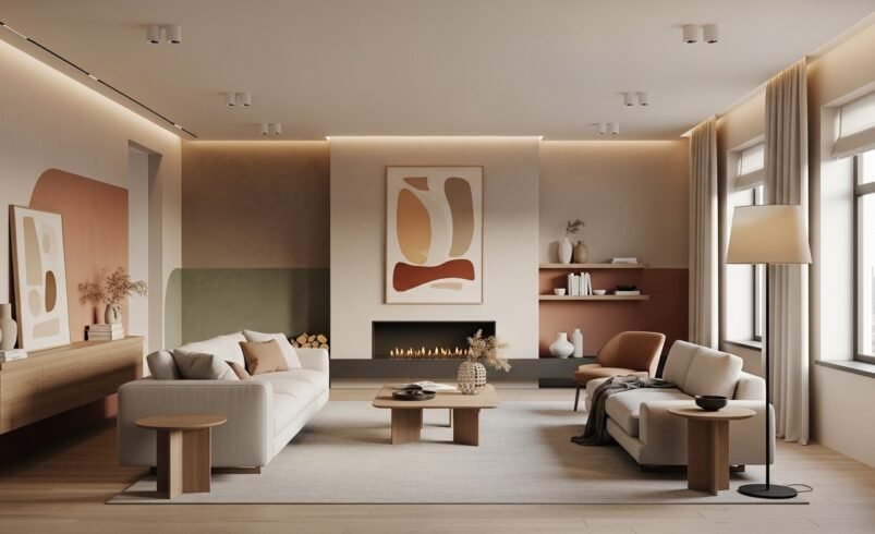 21 Living Room Ideas with Stylish Painting Ideas for Modern Walls