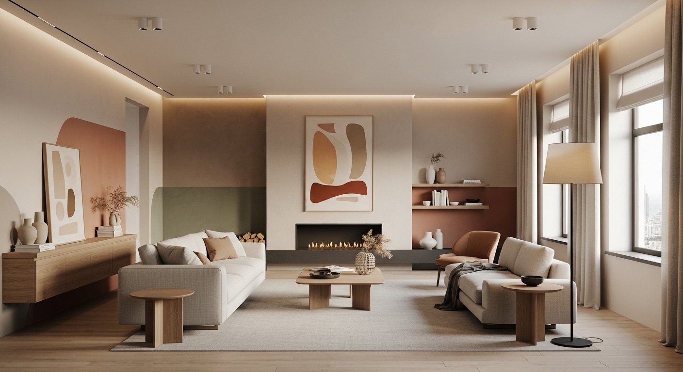 21 Living Room Ideas with Stylish Painting Ideas for Modern Walls