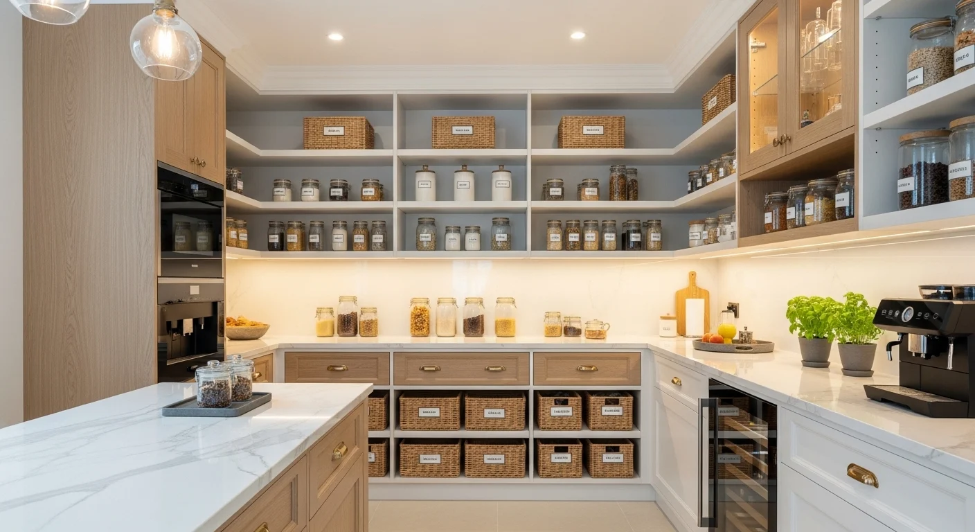 22 Walk-In Pantry Ideas with Stylish Layout Inspiration
