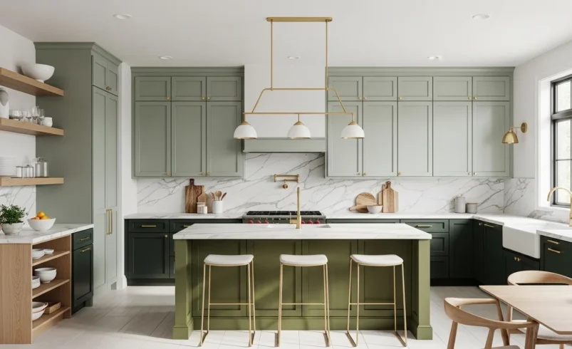19 Modern Green Kitchen Ideas for a Fresh Interior Look