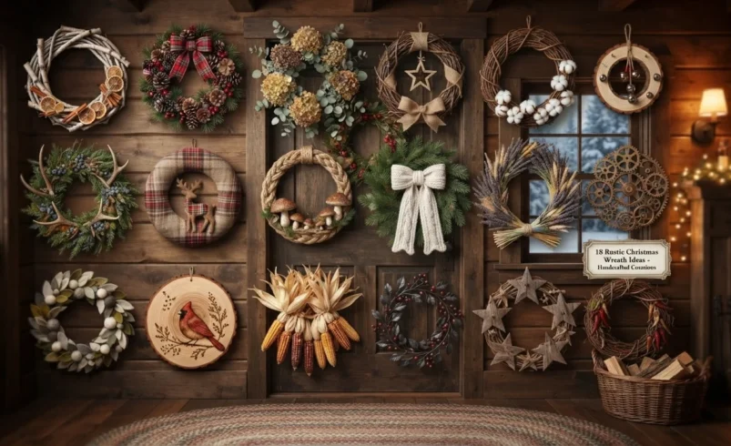 18 Rustic Christmas Wreath Ideas for Front Door Decor